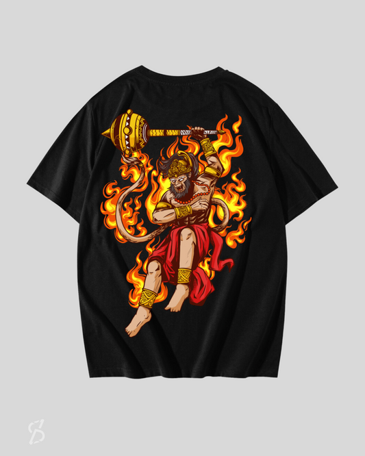 Hanuman: Fireform | Lanka Dahan Tee – 240 GSM Regular Fit