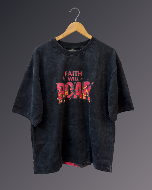 Narsimha Mahavatar Vintage Wash - Puff Printed T-Shirt