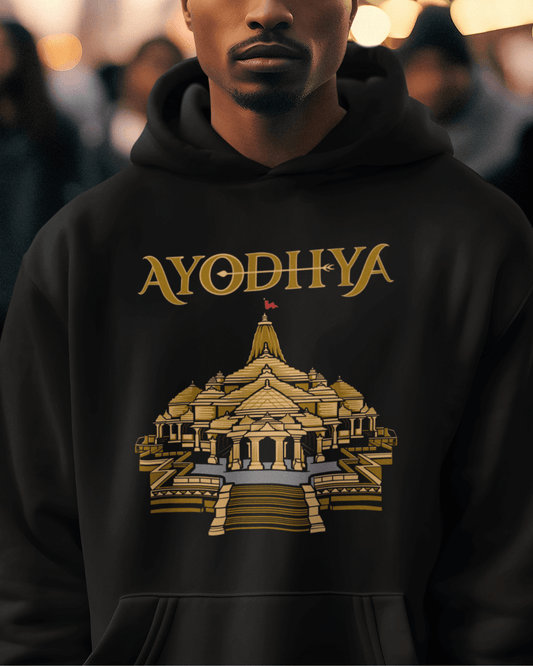Ayodhya Glory: Ram Temple Commemorative Hoodie