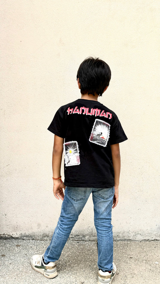 Awakening Hanuman Kids T-Shirt | Jambavan Inspires Young Hanuman